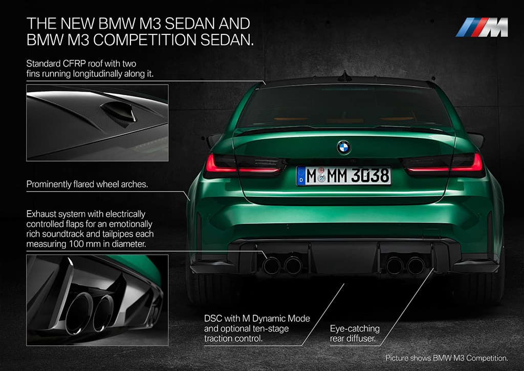 BMW M3 Sedan and BMW M3 Competition Sedan G80 exterior